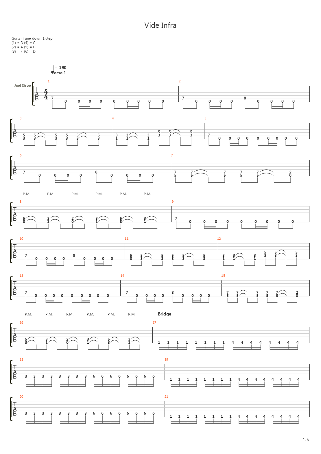 Vida Infra吉他谱