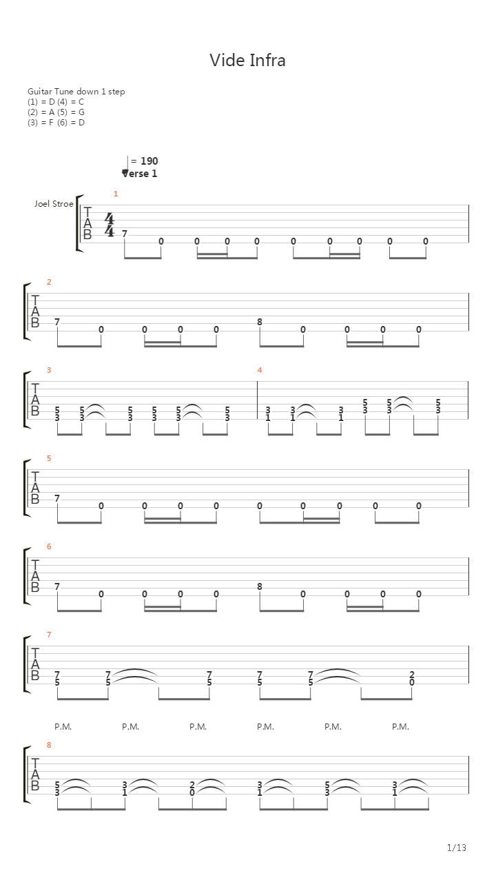 Vida Infra吉他谱