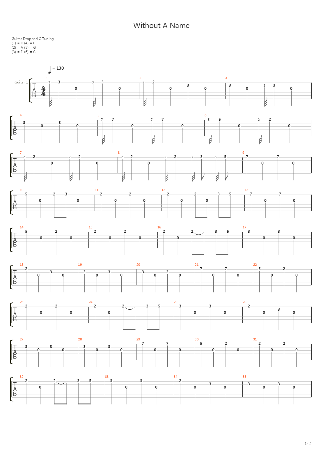 Without A Name吉他谱