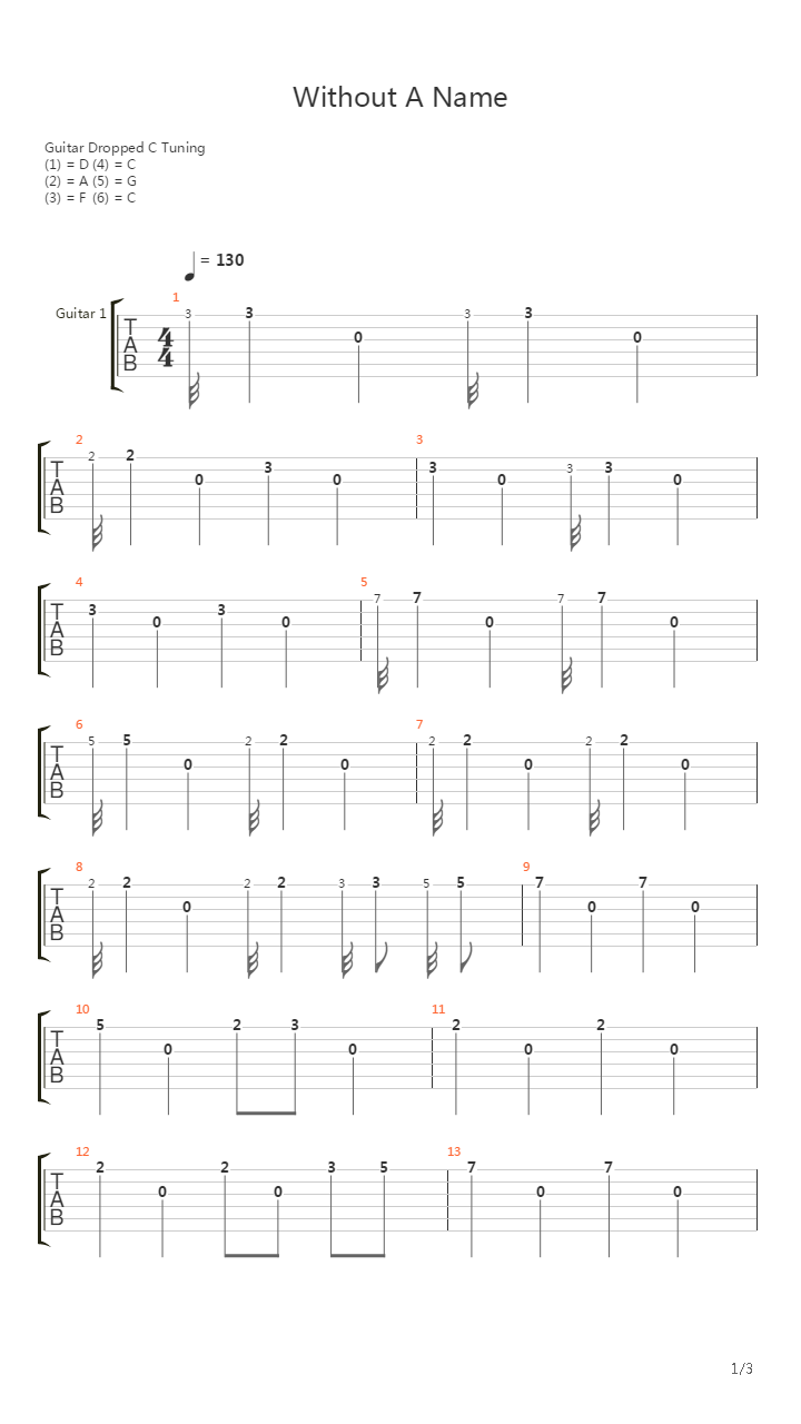 Without A Name吉他谱