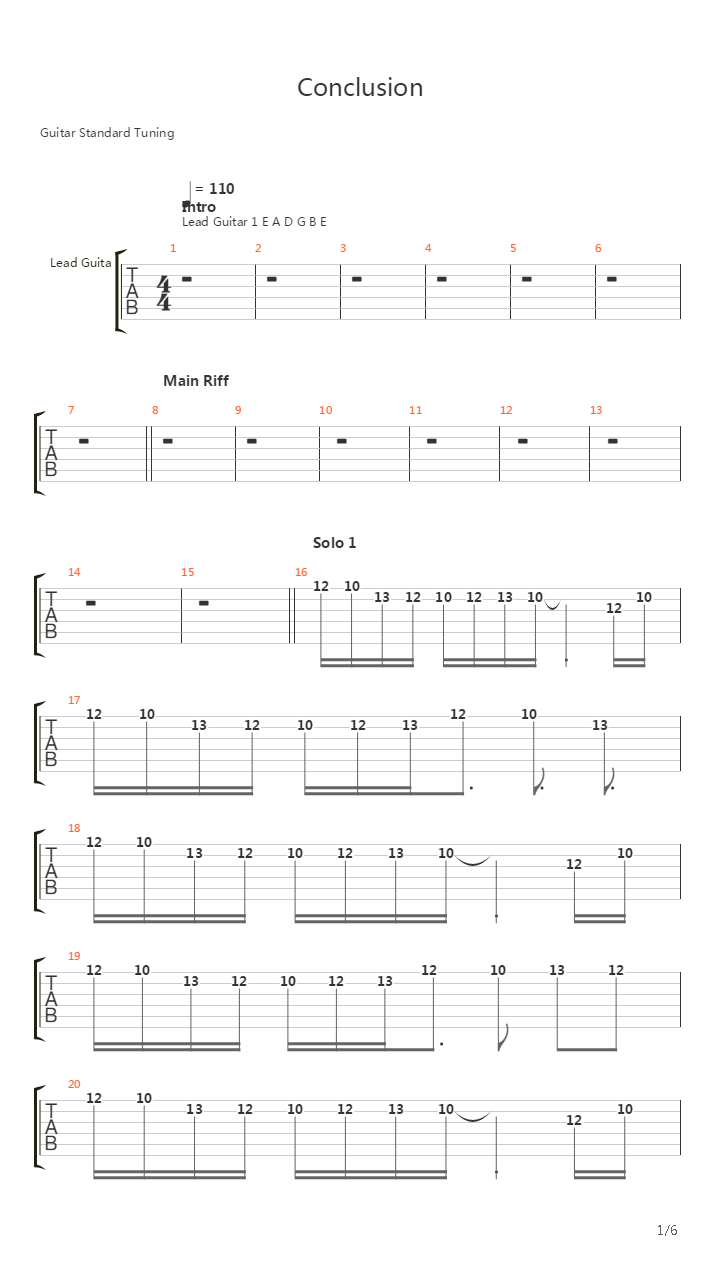 Conclusion吉他谱
