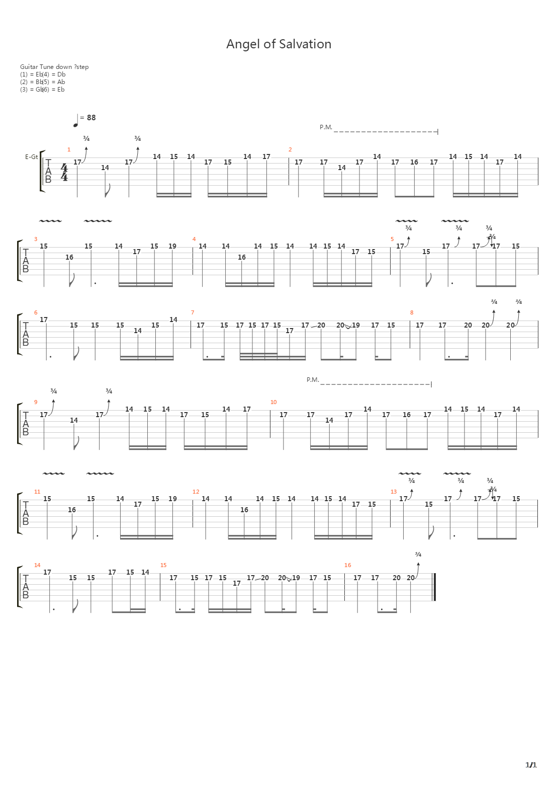 Angel Of Salvation吉他谱