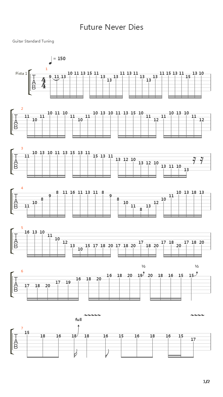 Future Never Dies吉他谱