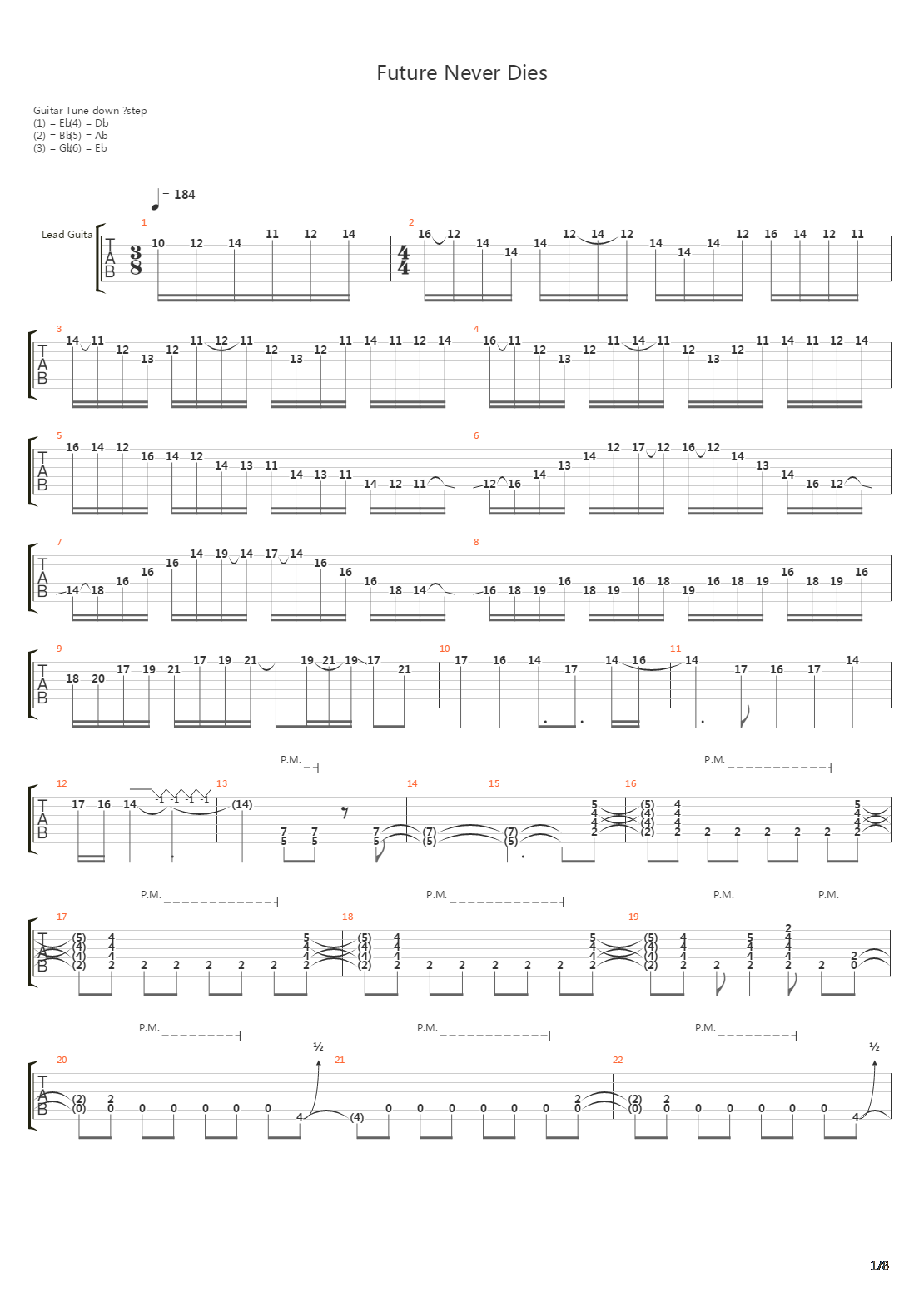 Future Never Dies吉他谱