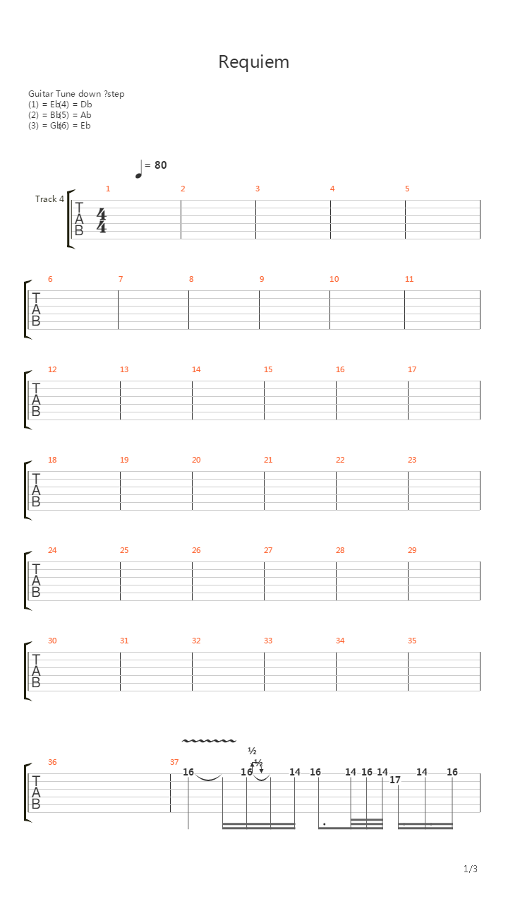 Requiem吉他谱