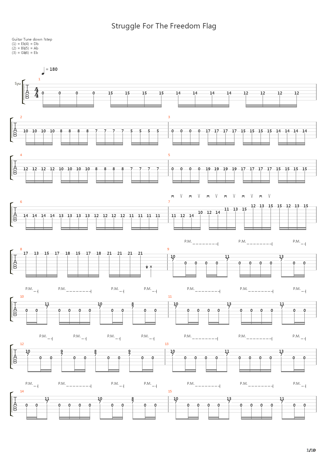 Struggle For The Freedom Flag吉他谱