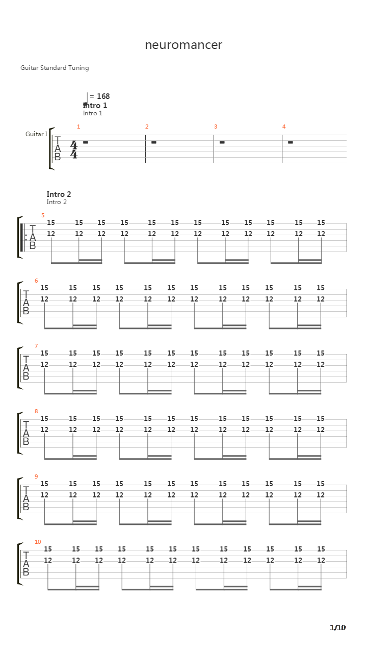 Neuromancer吉他谱
