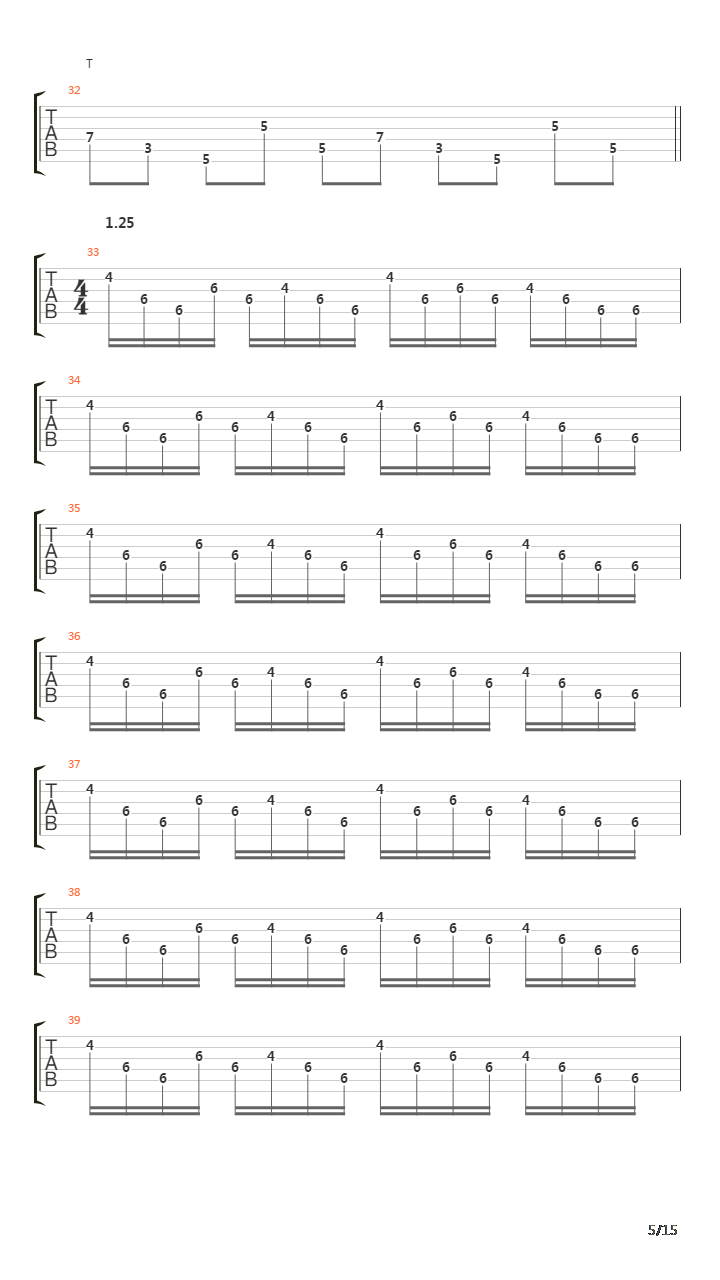 Discipline吉他谱