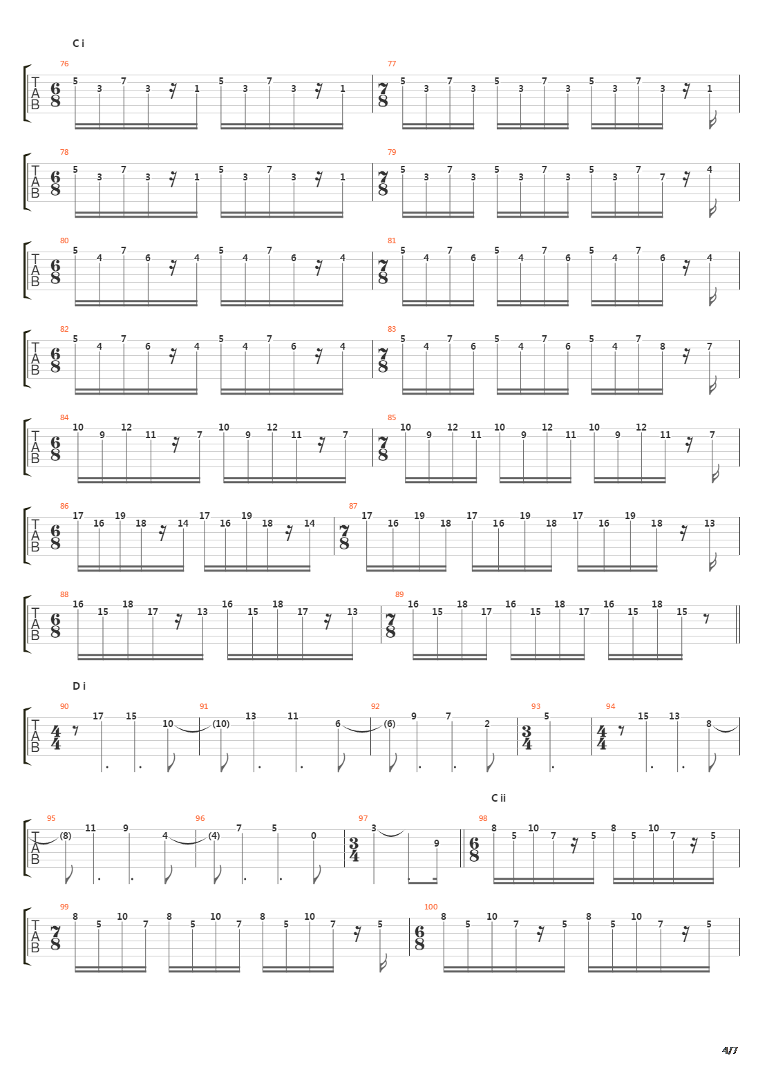 Elektrik吉他谱