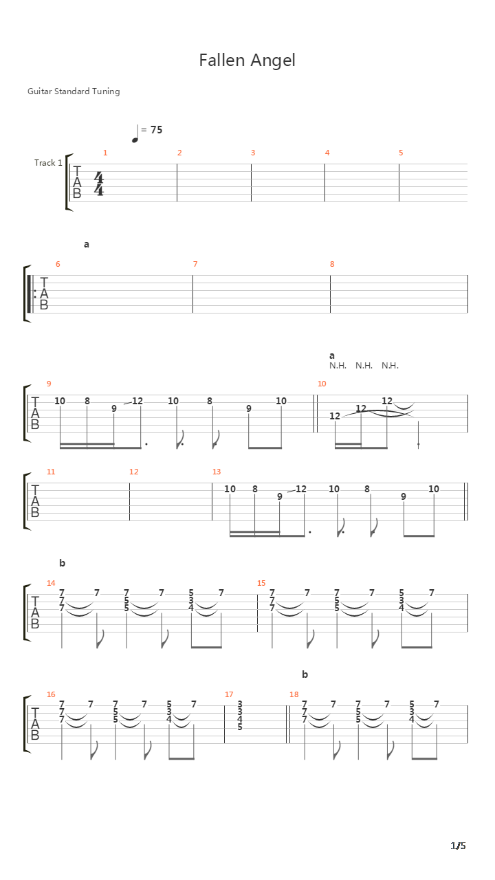 Fallen Angel吉他谱