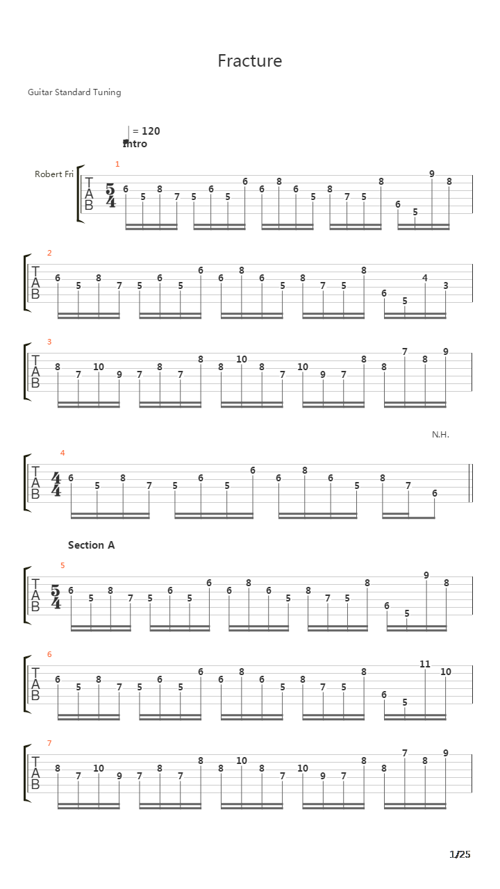 Fracture吉他谱