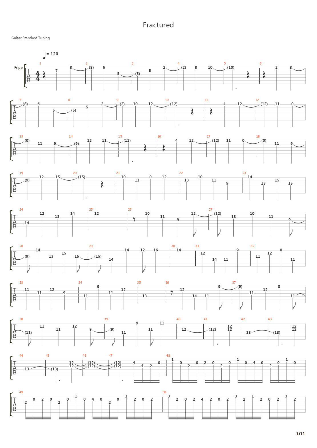 Fractured吉他谱