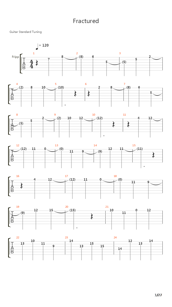 Fractured吉他谱