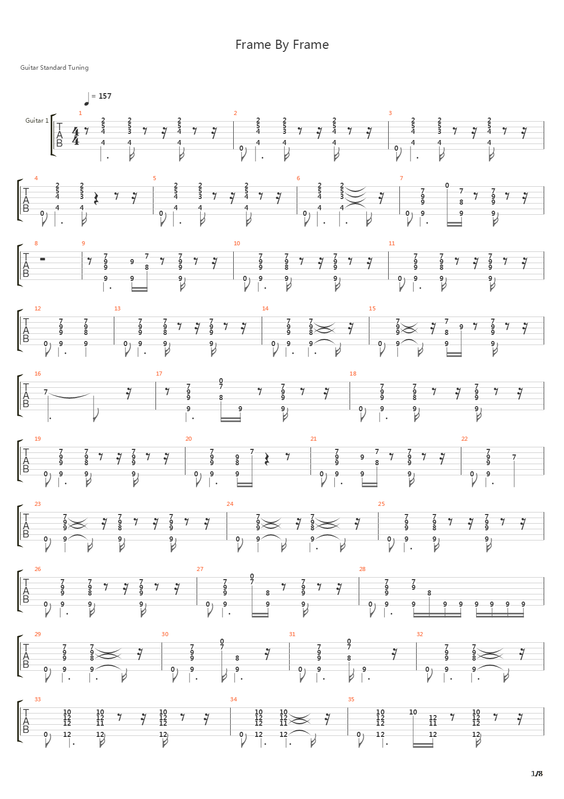 Frame By Frame吉他谱
