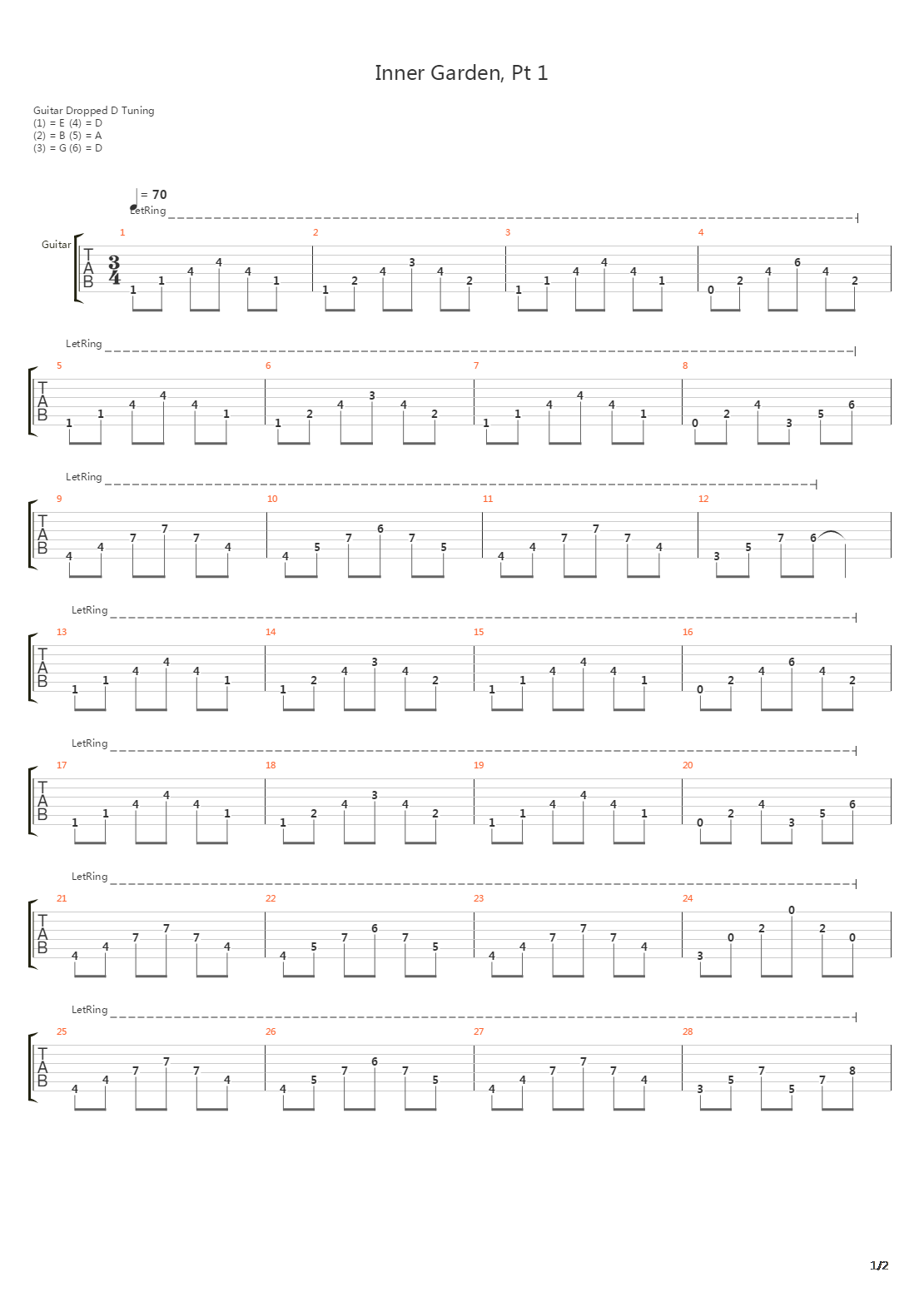 Inner Garden Part 1吉他谱