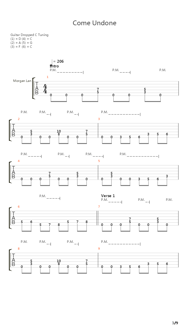 Come Undone吉他谱