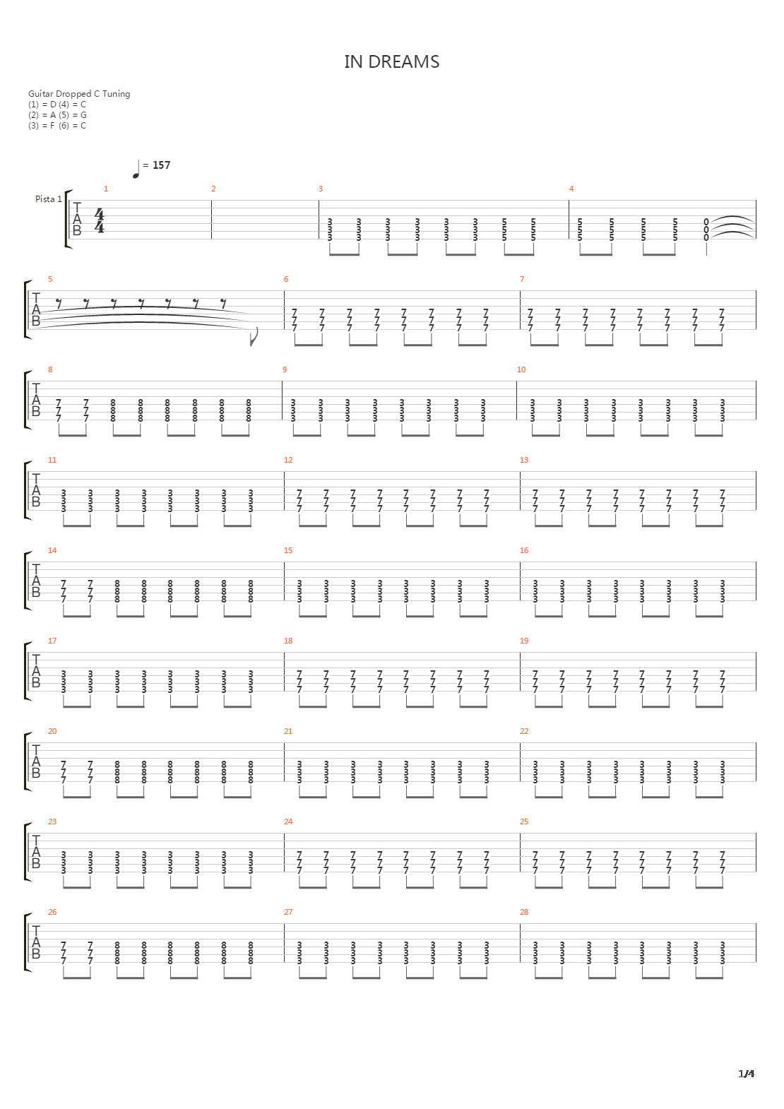 In Dreams吉他谱