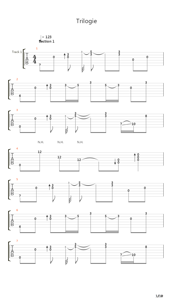 Trilogie吉他谱