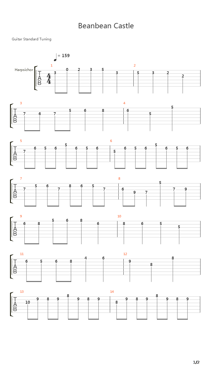 Beanbean Castle吉他谱