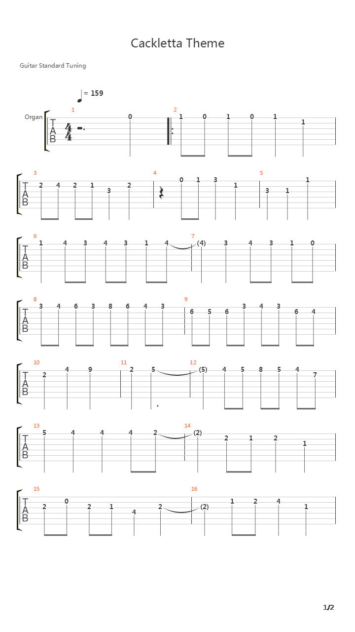 Cackletta Theme吉他谱