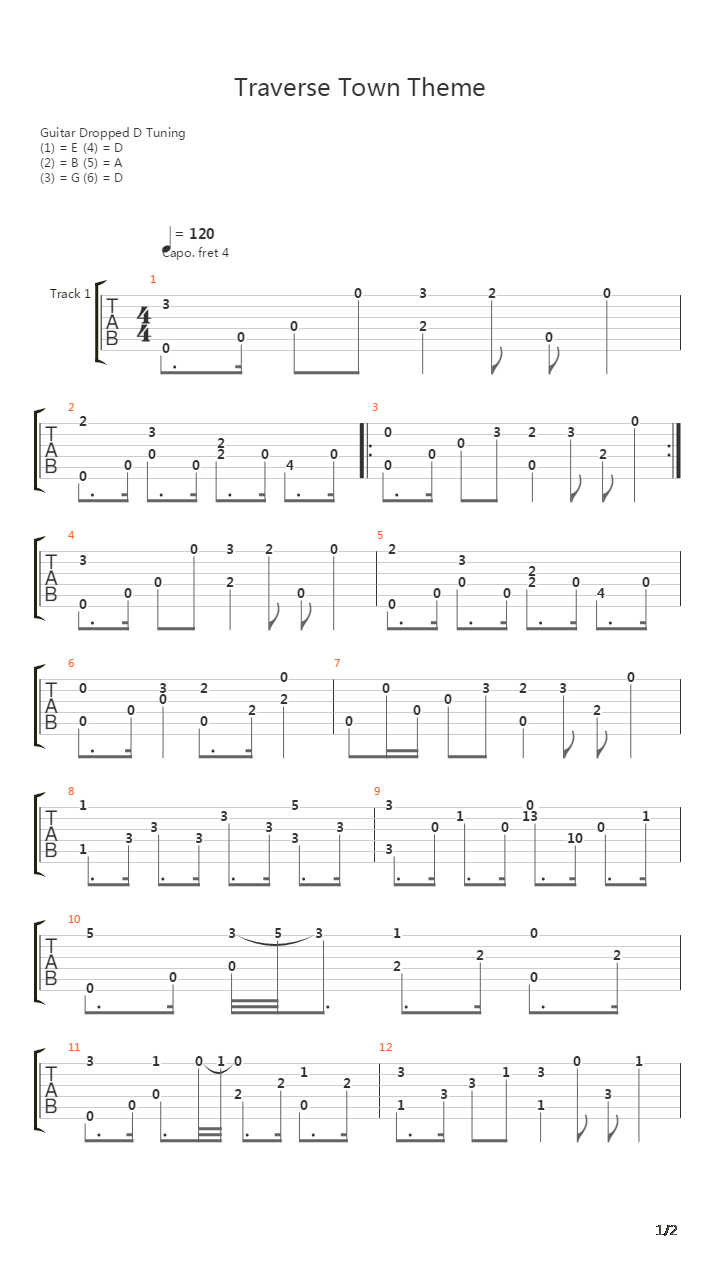 Travers Town吉他谱