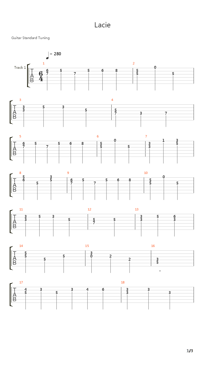Lacie吉他谱