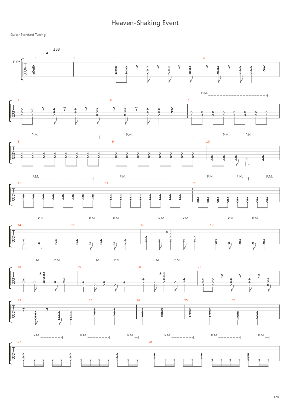 Heaven-Shaking Event吉他谱