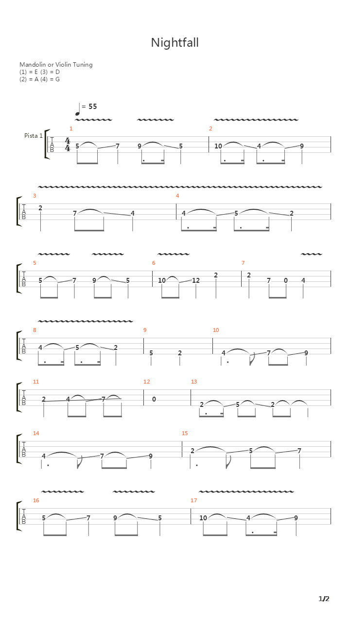 Nightfall吉他谱