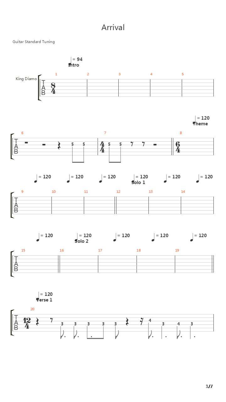 Arrival吉他谱