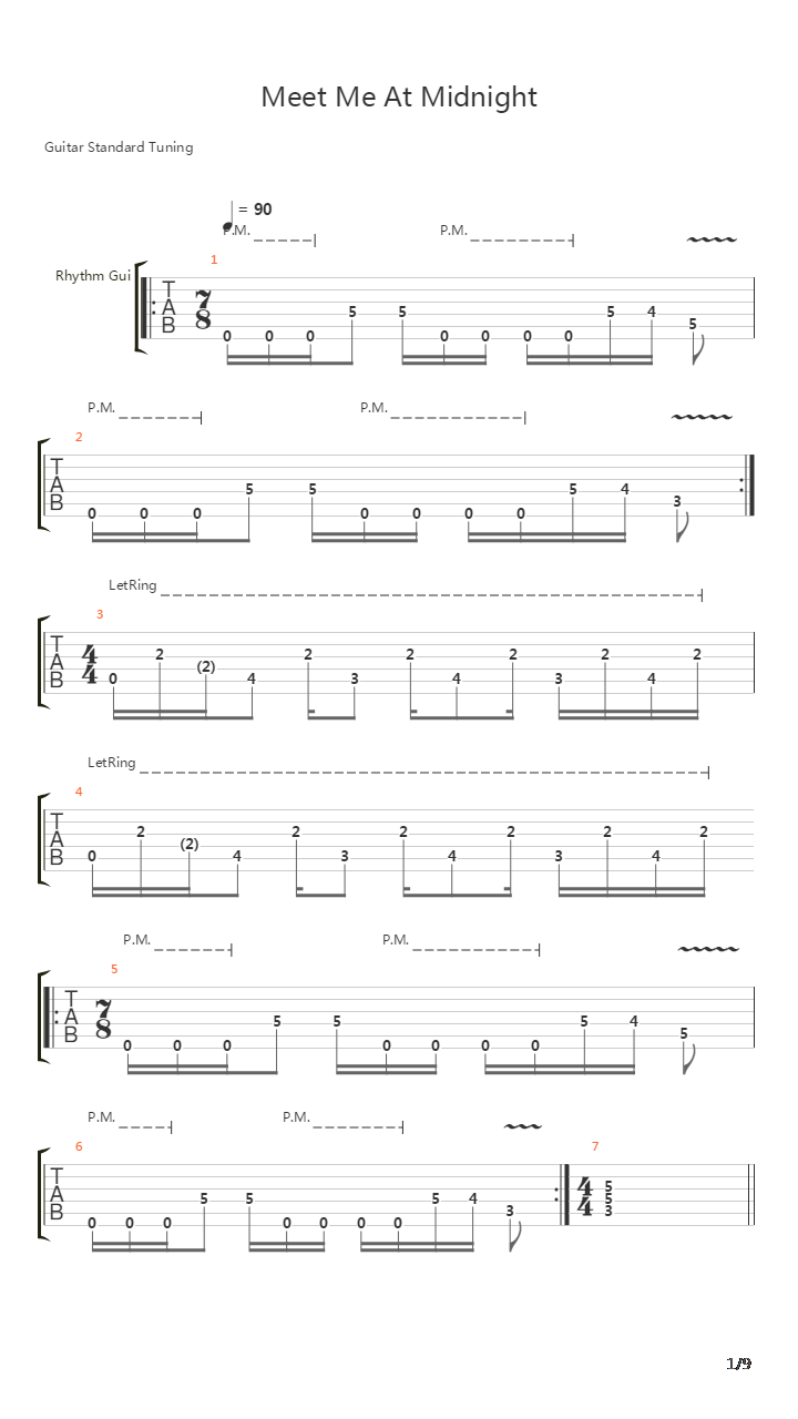 Meet Me At Midnight吉他谱