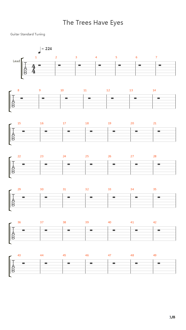 The Trees Have Eyes吉他谱