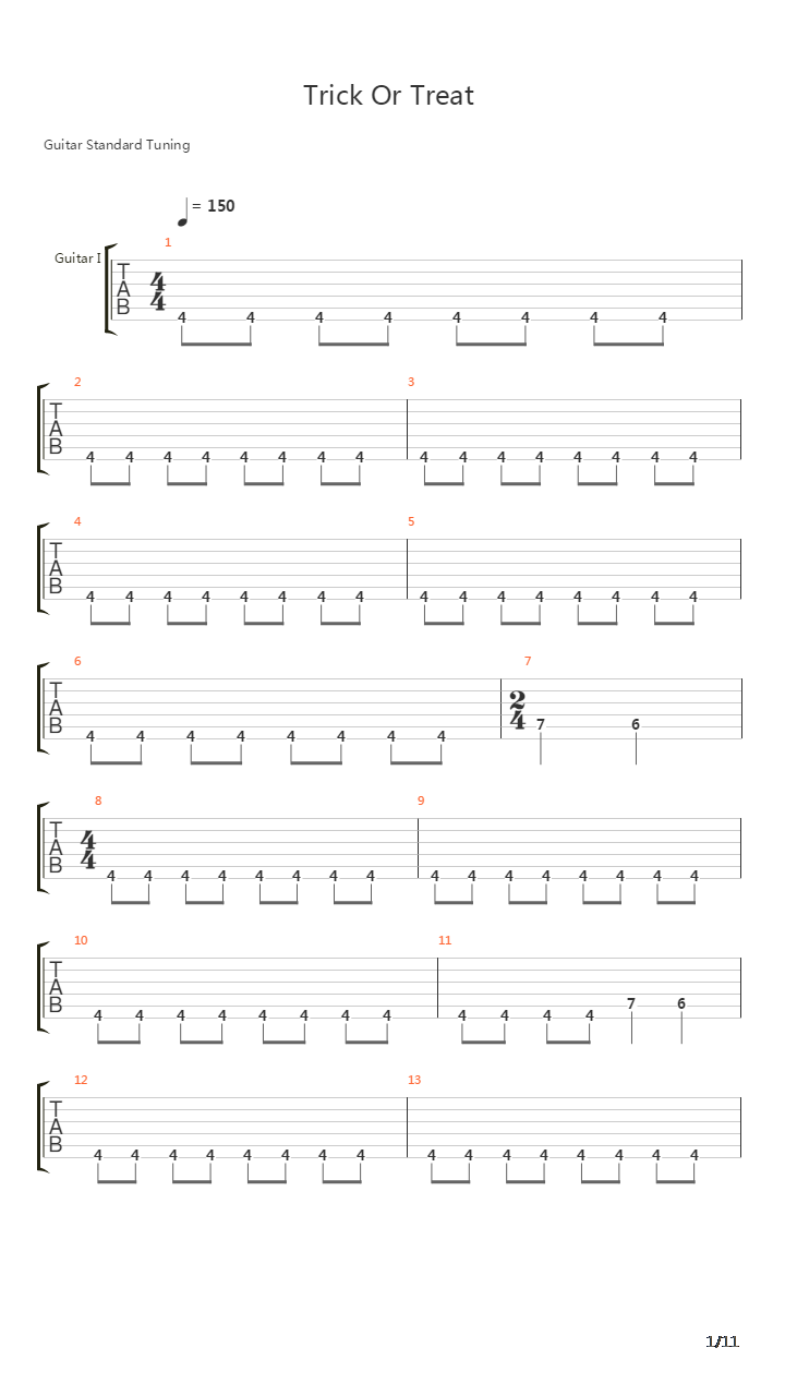 Trick Or Treat吉他谱