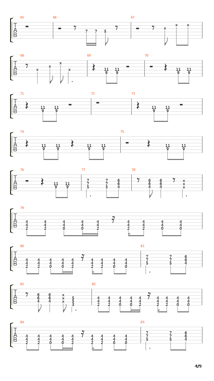 Egnirys Cimredopyh吉他谱