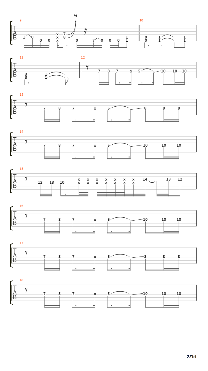 Repetition Of Hatred吉他谱