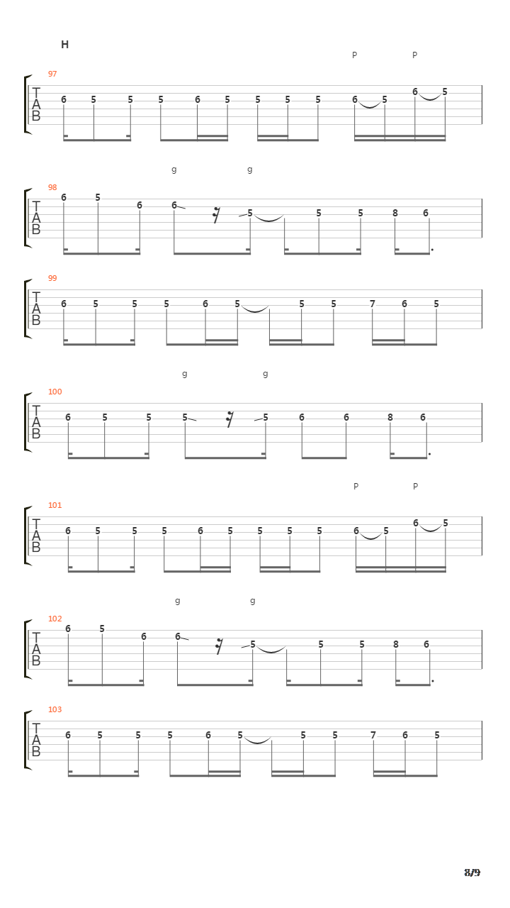 Stuck Man吉他谱