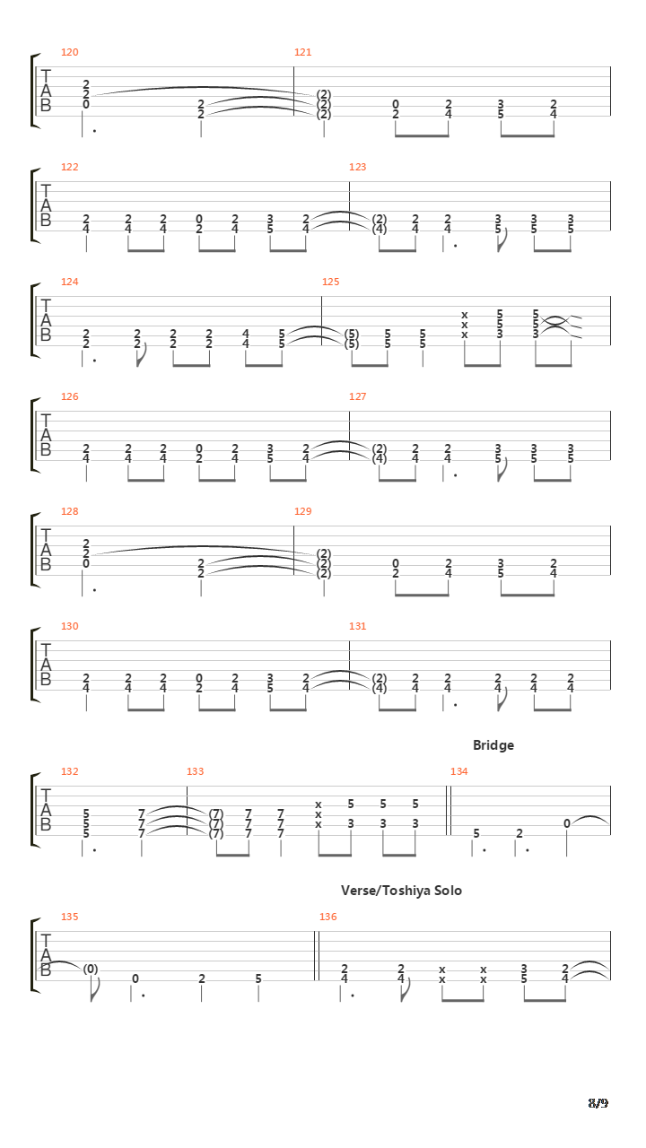 Toguro(蜷局)吉他谱