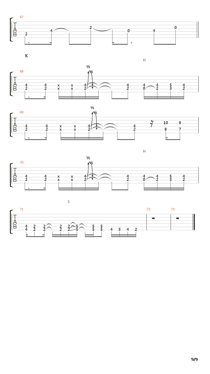 Toguro(蜷局)吉他谱