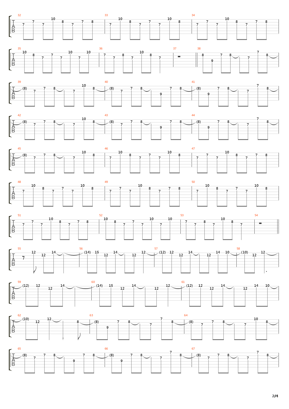 Twenty four Cylinders吉他谱