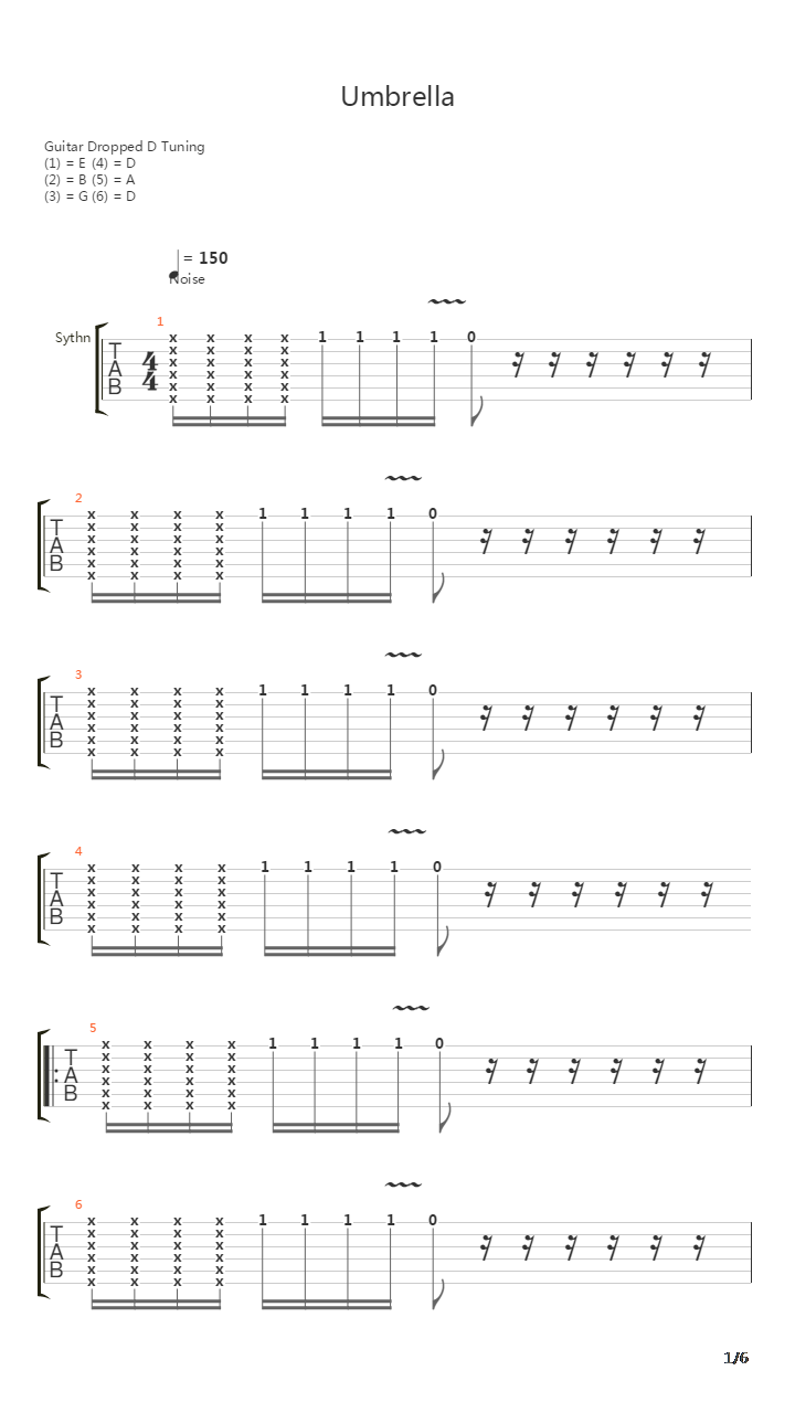 Umbrella吉他谱
