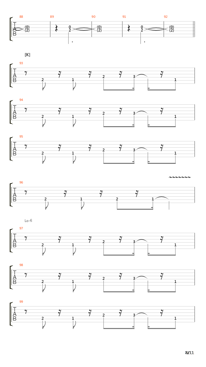 Zan(残)吉他谱