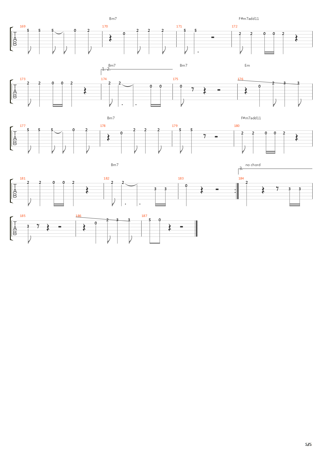 ザクロ吉他谱