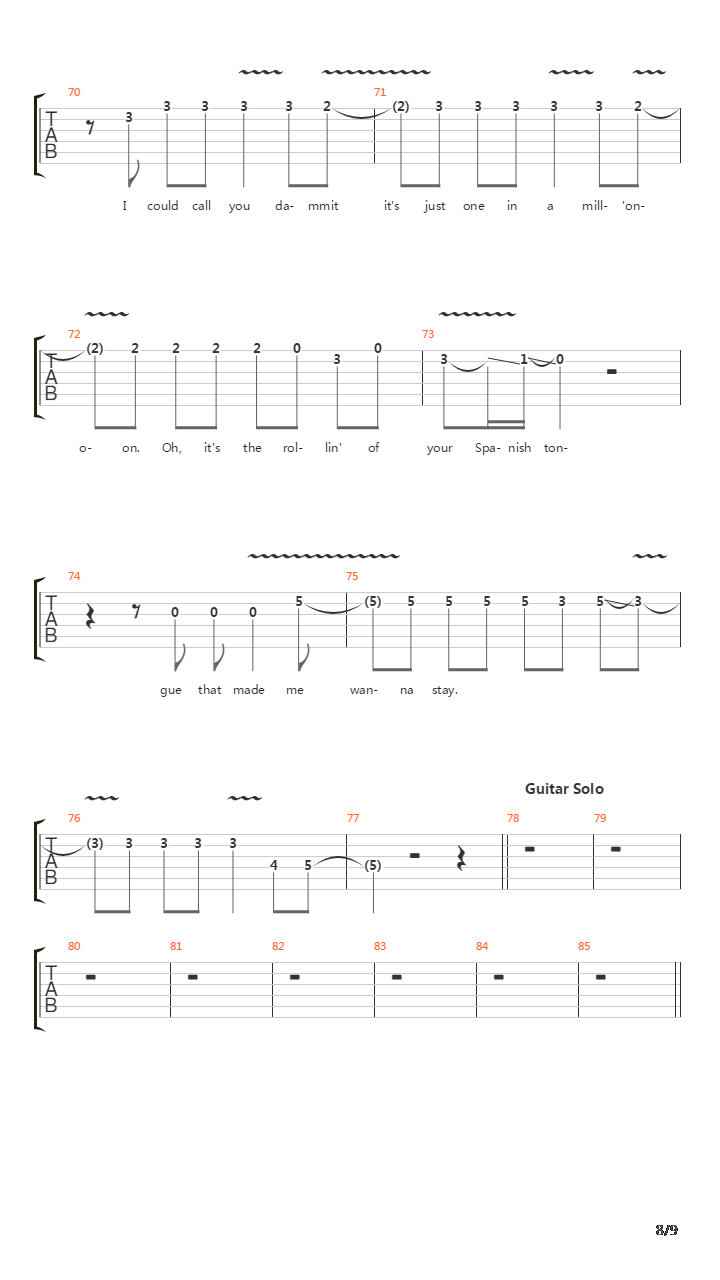 17吉他谱