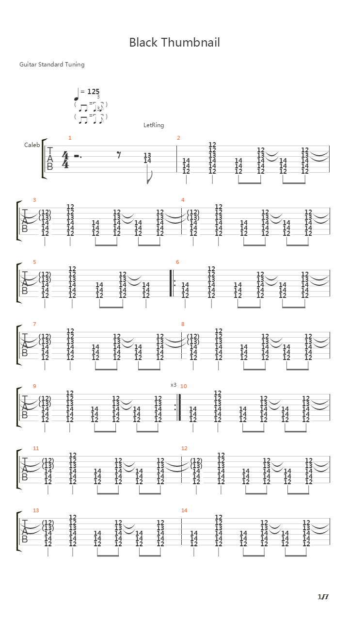 Black Thumbnail吉他谱