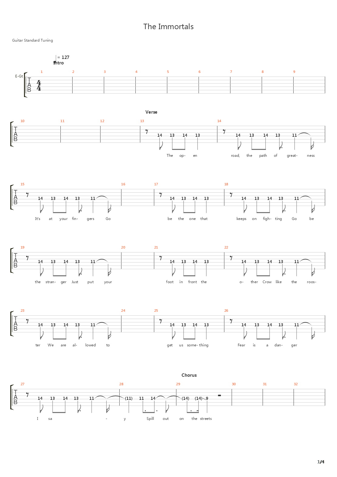 Immortals吉他谱