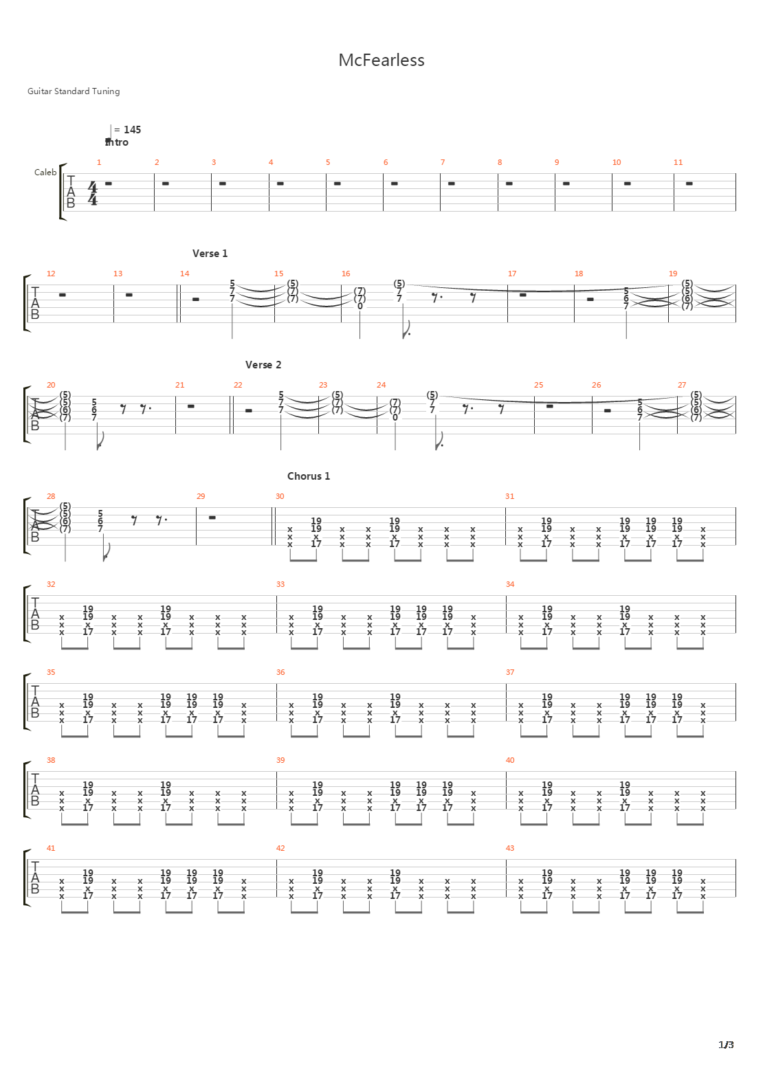 Mcfearless吉他谱