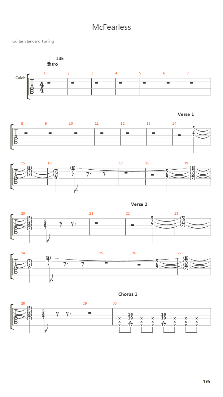 Mcfearless吉他谱