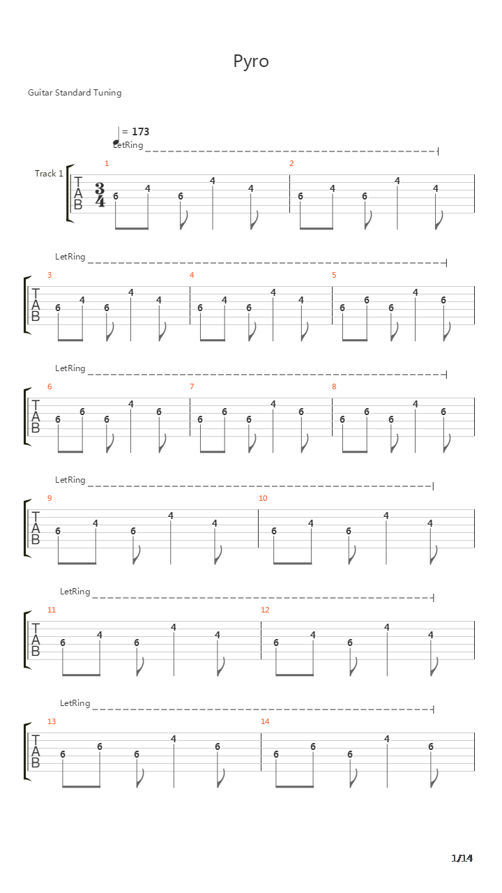 Pyro吉他谱