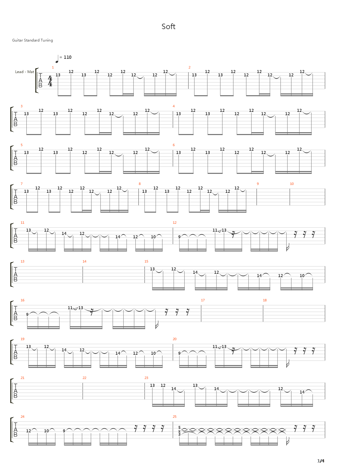 Soft吉他谱