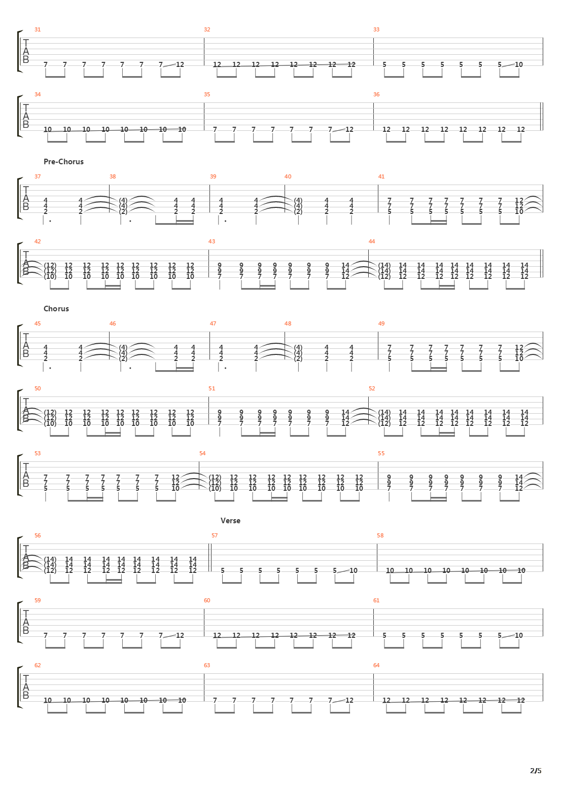 Temple吉他谱