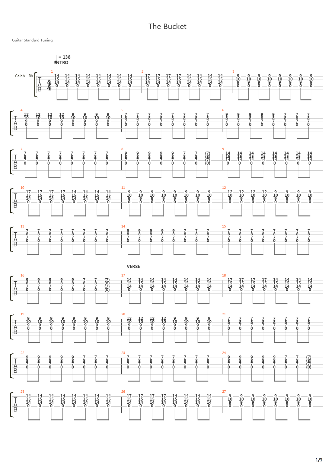 The Bucket吉他谱